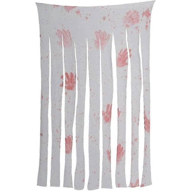 Bloody Handprint Curtain Halloween Bloody Doorway Garland Scary Banner Decoration
