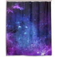 thumbnail image 2 of Starfield Bath Shower Curtain Liners - 60x72in - 100% Polyester - Waterproof Bath Curtain with C-Shaped Hooks for Bathroom Decoration 1 Panel, 2 of 5