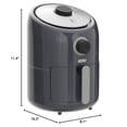 thumbnail image 2 of DASH Compact Air Fryer Oven Cooker with Temperature Control, Non-stick Fry Basket, Recipe Guide + Auto Shut off Feature, 2 Quart - Grey, 2 of 7