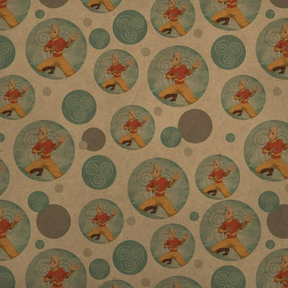 Avatar the Last Airbender Aang Premium Kraft Gift Wrap Wrapping Paper Roll