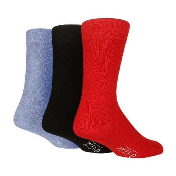 Mens Plain Bamboo Socks | 3 Pairs | Sock Shop Wildfeet | Breathable Colourful Socks for the Summer