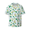 thumbnail image 3 of Goofa Pineapple Printed Men's Casual Short-sleeved Shirt,Lightweight Breathable Button-down,Summer Casual men's top,Versatile Fashion shirt-Medium, 3 of 7