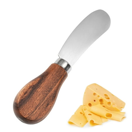 

Goxfaca Cheese Knives Cheese Board Accessories Stainless Steel Acacia Wood Knives Cheese Cutter With Wooden Handle Charcuterie Slicer Cutter Collection