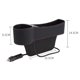 thumbnail image 5 of Organizador universal para el hueco del asiento del coche, con bolsillo lateral para el pasajero, cargador USB doble, portavasos y almacenamiento automático (negro), 5 of 6