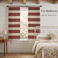 thumbnail image 3 of Oatmeal Tan Striped Sheer Curtains 72 Inch Length 2 Panels Set, Farmhouse Country Minimalist Stripes Voile Window Treatment Rod Pocket Curtains Sheers for Bedroom/Living Room/Kitchen 52"x72"x2, 3 of 8
