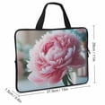 thumbnail image 2 of AWERP Peony Flower Laptop Sleeve Carrying Bag Diving Fabric Laptop Bag 15inch, 2 of 5