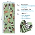 thumbnail image 2 of Cute Cartoon Dachshund Hot Yoga Mat Towel Non Slip for Hot Yoga - Quick-Drying Yoga Mat Cover with 4 Corner Pockets with Travel Bag - Hot Yoga Towel Non Slip 74"x26", 2 of 6