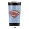 thumbnail image 2 of Superman Man Of Steel New Distessed Shield Stainless Steel Tumbler 20 oz Coffee Travel Mug/Cup, Vacuum Insulated & Double Wall with Leakproof Sliding Lid | Great for Hot Drinks and Cold Beverages, 2 of 7