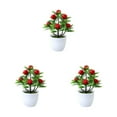 thumbnail image 3 of Guardoinrt Choose Favorite Colors Fake Potted Plants Designed For Any Room Artificial Plant apples 3Set, 3 of 6