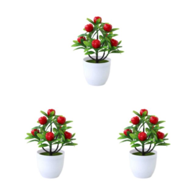 relayinert Artificial Potted Plants For Any Purpose Versatile And Reliable Home Decor Artificial Plant apples 3Set