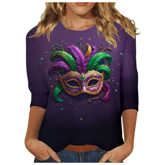 Summer Tops for Women Shirt of Women Loose Womens Tops Space T Shirt Short Sleeve Women's T Shirts Casual Casual Ladies Long Sleeve Shirts with Women's Summer Small Long Dark Purple 3XL