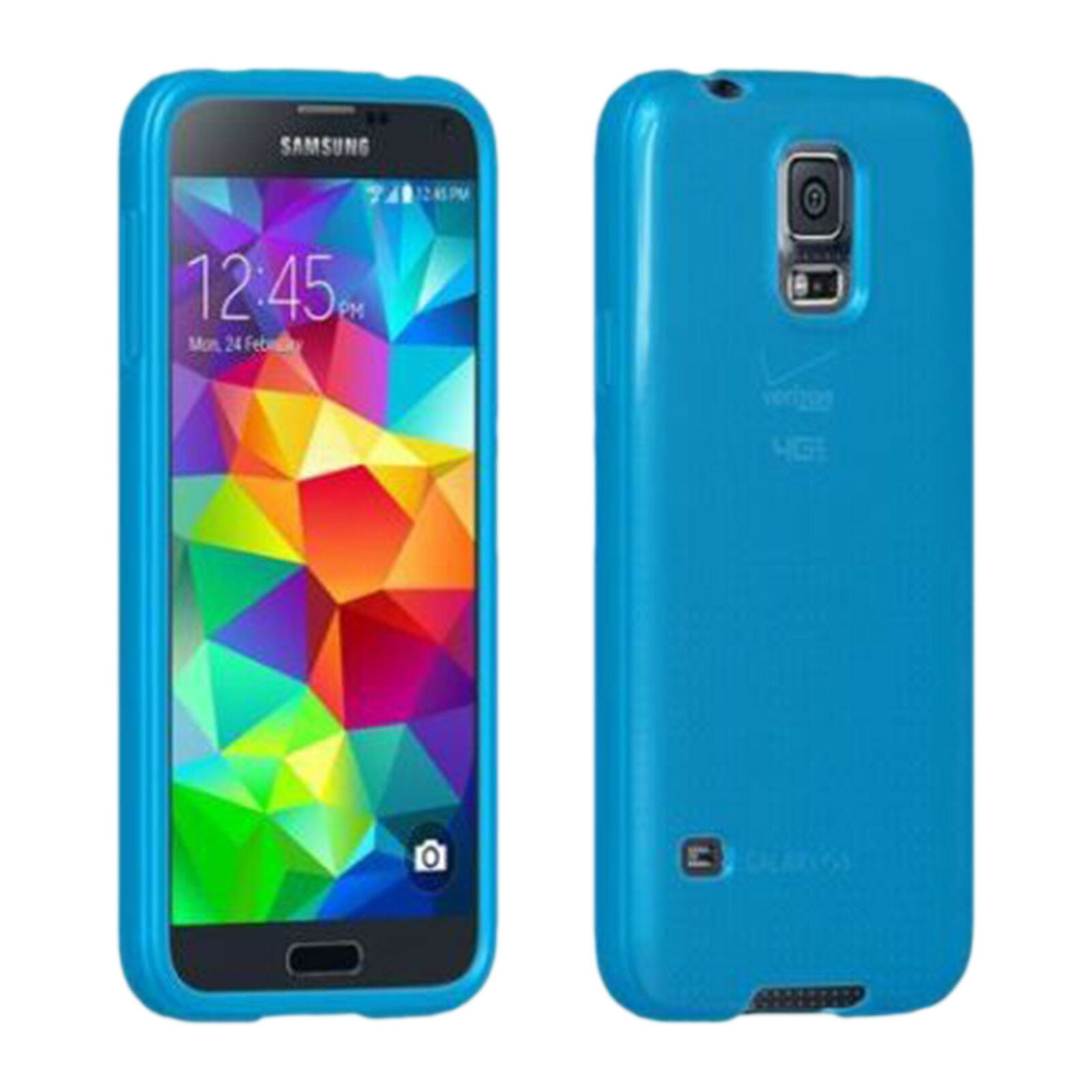 High Gloss Silicone Case for Galaxy S5 - Blue - Walmart.com