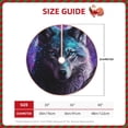 thumbnail image 2 of Sikiie Purple Sky Wolf Nativity Christmas Tree Skirt, Jesus Christian Winter Holiday Tree Mat Decoration(30-48IN)36", 2 of 6