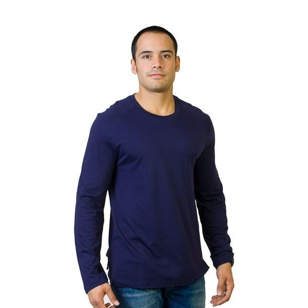 T-Shirt Steven Craig à Manches Longues pour Homme Bleu Marine XLarge