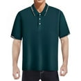 thumbnail image 3 of TOWED22 Mens Knit Stretch Polo Sweater Short Sleeve Soft 1/4 Zip Pullover Casual Solid Basic Knitwear Tops(Green,3XL), 3 of 4