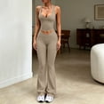 thumbnail image 6 of Aofany 2 Piece Workout Sets for Women High Waist Yoga Flare Legging with Solid Color Sport Tank Tops for Athletic Gym Outfits, 6 of 8