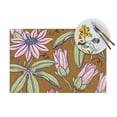 thumbnail image 4 of YFYANG Washable Heat-Resistant Placemats, 70% PVC/30% Polyester, Floral Art Patterns Kitchen Table Mat, 12" x 18" 6 Piece, 4 of 6