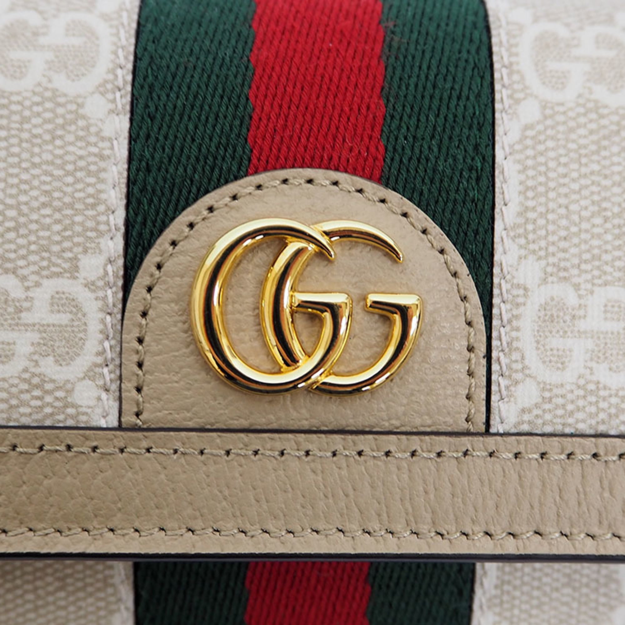 Gucci GG Snakeskin Trifold Wallet - Black Leather
