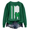 thumbnail image 6 of Bunenne St Patrick Day Sweatshirts Shamrock Sweatshirt Women's Fashion Casual Saint Printed Long Sleeved Round Neck Hoodie Crew Sweatshirt for Women Army Green 1 L, 6 of 8