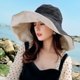 thumbnail image 5 of Womens Summer Sun Hat Wide Brim Outdoor UV Hat Foldable Double Layer Bucket Cap for Beach Fishing Hiking, 5 of 5