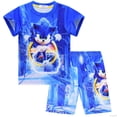 thumbnail image 2 of Pijamas de verano Sonic, conjuntos de ropa para niños, pijamas de moda para niños, ropa de dormir, pijamas para niños pequeños, conjunto de parte superior y pantalones, 2 of 4