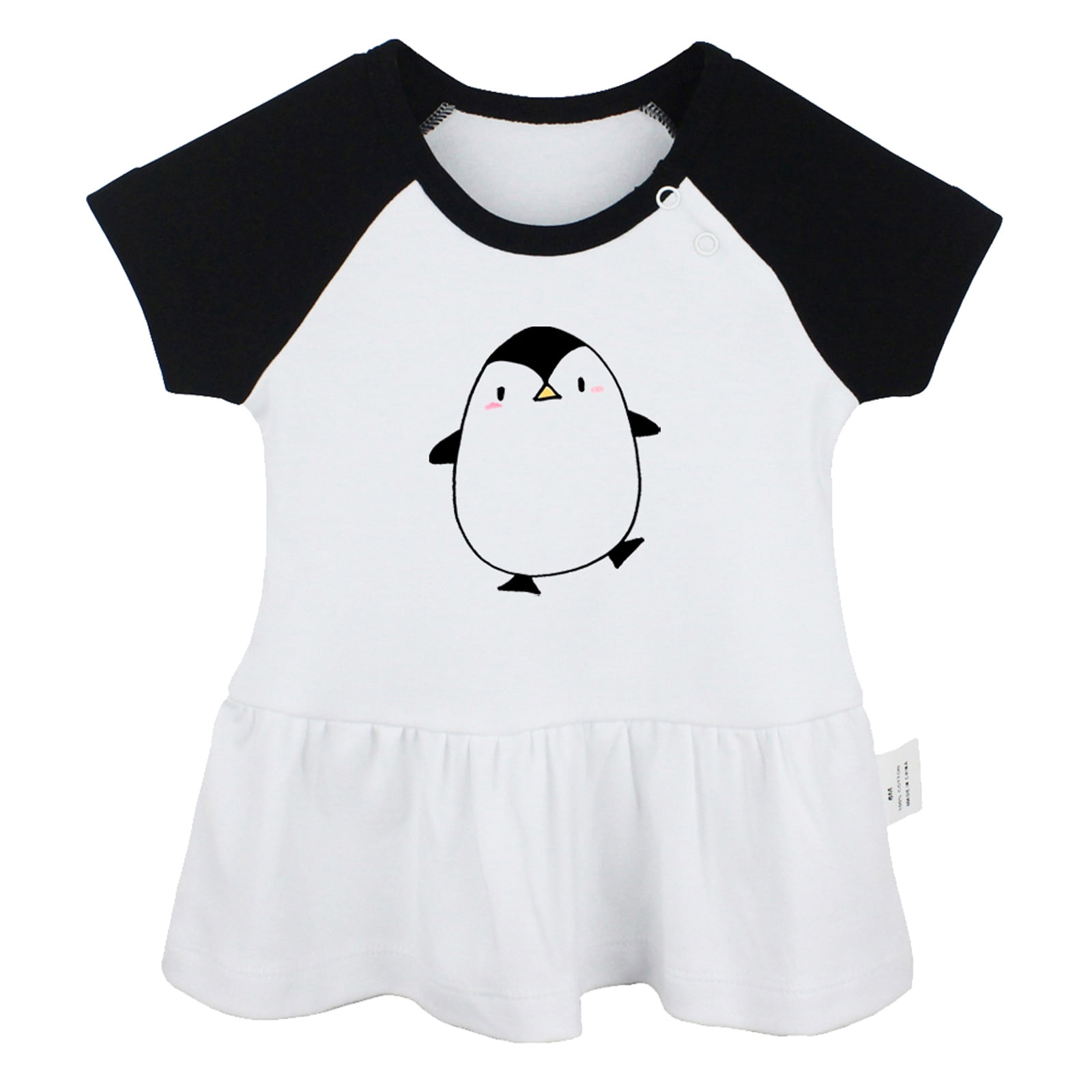 Newborn Baba Dress In Penguin Print Design Terry Stuff main image 1
