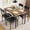 Retro color, variant on Wood Dining Table Set for 4 with Upholstered Chairs, 5-Piece Kitchen Table Set