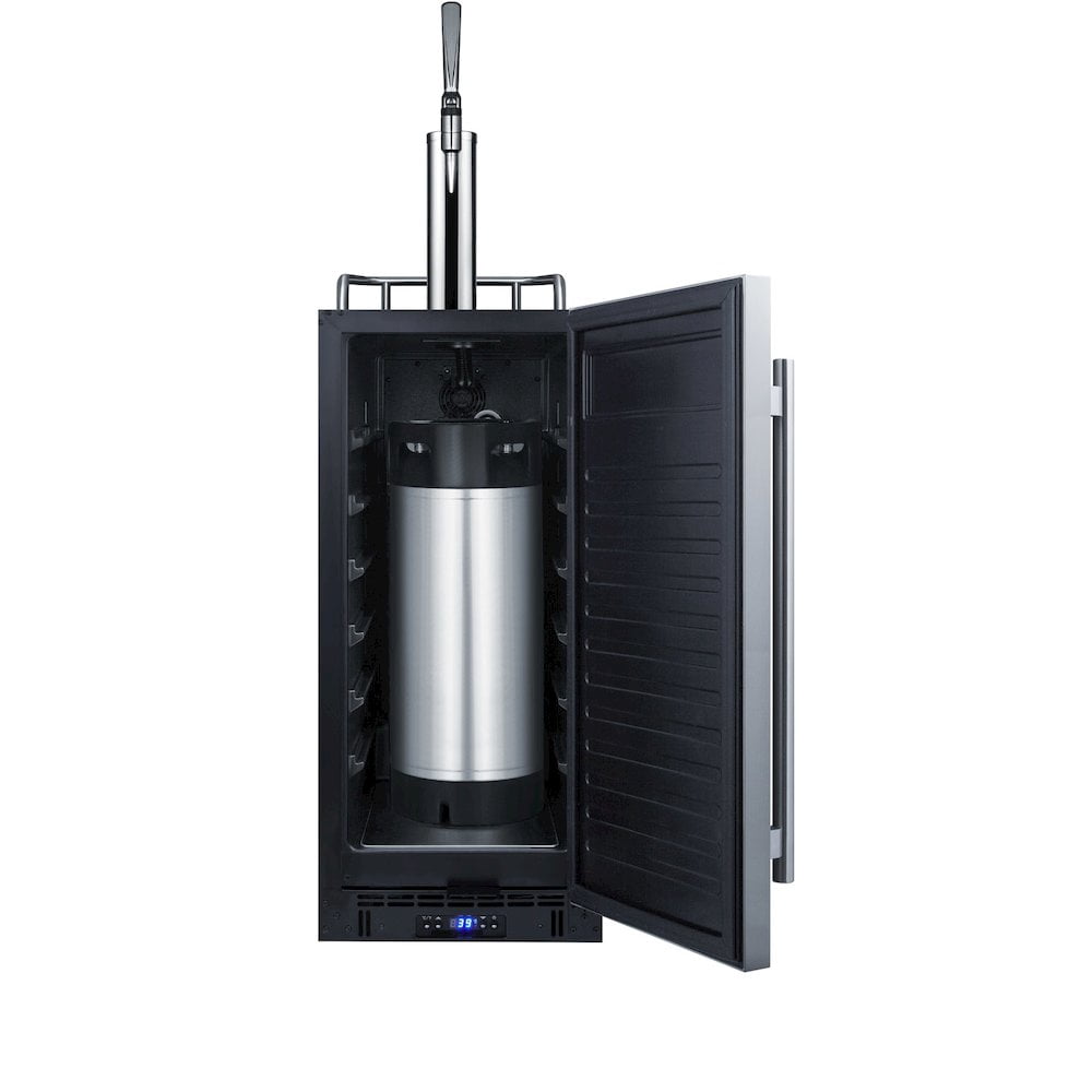 Summit SBC15NCF 15''W Built-In Nitro Coffee Kegerator - Black/S Steel