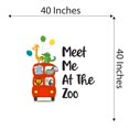 thumbnail image 4 of Meet Me At The Zoo Animals On Bus Zoo Africa Zebra Lion Safari Jungle Endangered Species Hippo Alligator Giraffe Tiger Wilderness Holiday Gift Ideas Bedroom Wall Decal Sticker - Size: 40 In X 40 In, 4 of 5