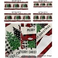 thumbnail image 2 of Merry Christmas Trees Curtain Valance, Xmas Tree Winter Red Black Buffalo Check Plaid Short Rod Pocket Window Treatment for Living Room, Bedroom, Kitchen, Bathroom, 1 Panel, 54" X 18", 2 of 6