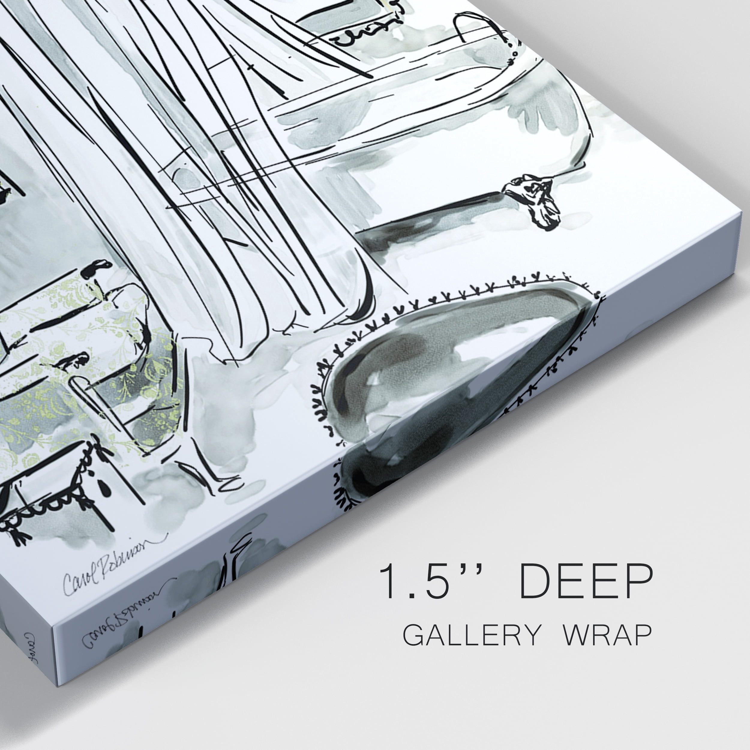 Opulent Bath I - Premium Gallery Wrapped Canvas - Ready to Hang Set of 2 - 10 x 10 Each
