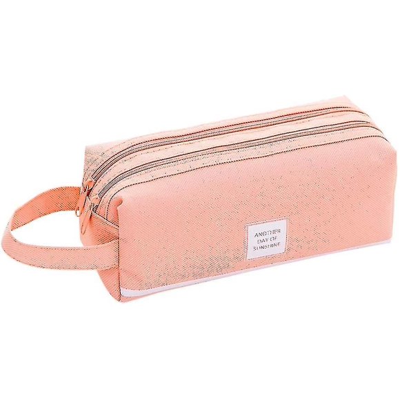 PinkPencil Case Large Capacity Pencil Case Oxford Cloth Pencil Case Pouch