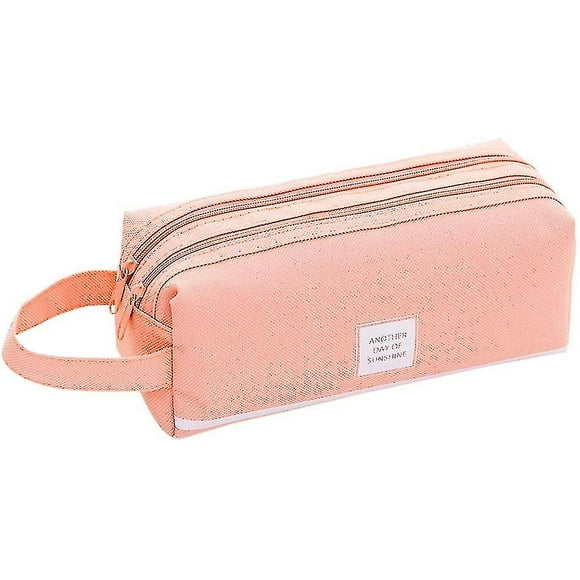 PinkPencil Case Large Capacity Pencil Case Oxford Cloth Pencil Case Pouch