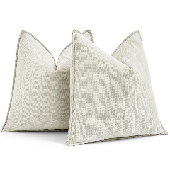 Fundas de Cojín Decorativas MIULEE 55x55 cm de Chenilla Suave Pack de 2