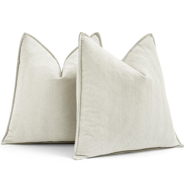 Fundas de Cojín Decorativas MIULEE 55x55 cm de Chenilla Suave Pack de 2