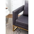 thumbnail image 5 of Roundhill Furniture Lenola Contemporary Upholstered Accent Arm Chair, Gray, 5 of 13