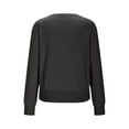thumbnail image 4 of Blmnix Oversized Sweaters for Women Black V-Neck Wool Plus Size Sweaters for Women Long Sleeve Clothes, 4 of 5