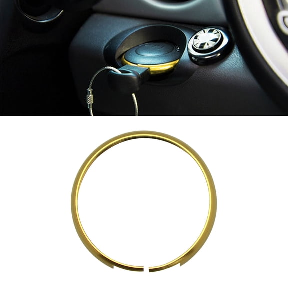 Xotic Tech Gold Aluminum Alloy Remote Control Key Cover Ring Rim Surrounding Compatible with Mini Cooper JCW R55 R56 R57 R58 R59 R60 R61
