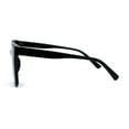 thumbnail image 4 of Womens Oversize Inset Lens Horn Rim Hipster Sunglasses All Black, 4 of 4