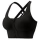 thumbnail image 1 of Sujetador deportivo fino con fruncido en el pecho y espalda pequeña, de alta resistencia, a prueba de golpes, para yoga, fitness, ropa interior deportiva con cremallera frontal para mujer, 1 of 5