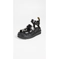 thumbnail image 2 of Dr. Martens Blaire Fisherman Sandalia de cuero Brando negro para mujer, 2 of 5