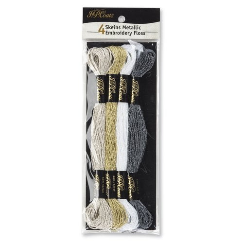 LE PAON Light Effects Polyester Embroidery Floss Metallic Embroidery Thread,8.7-Yard,Gemstones E130 1-Pack 
