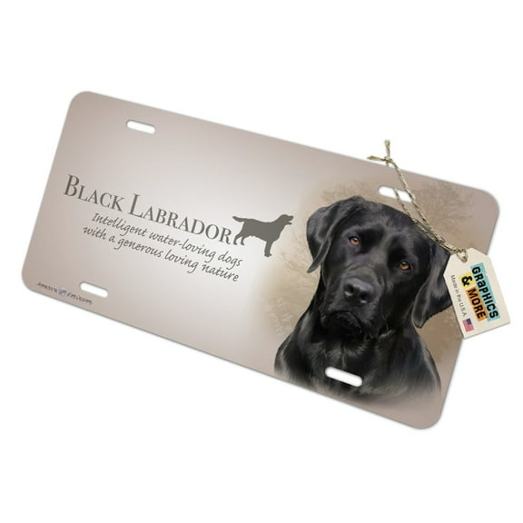 Black Lab Labrador Dog Breed Novelty Metal Vanity Tag License Plate