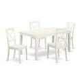 thumbnail image 2 of East West Furniture Dining Room Set Linen White, CABO5-LWH-W, 2 of 10