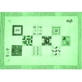 thumbnail image 1 of Ahgly Company Indoor Rectangle Solid Emerald Green Modern Area Rugs, 8' x 10', 1 of 4