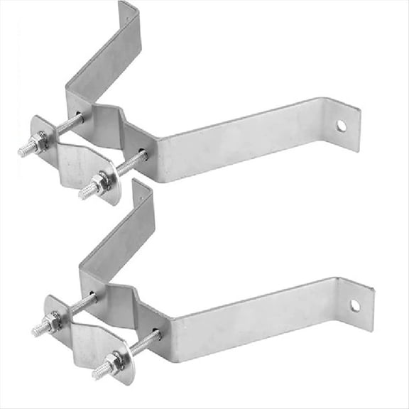 Par de Soportes de Pared Resistentes para Mástil de Antena de TV con (2) Soportes. Soporte de Montaje de Mástil de Antena Ajustable.