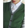 thumbnail image 6 of Toptie Men's Sweater Cardigan Vest Slim Fit Stylish Button Down Knitted-Green-M, 6 of 8