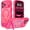 Hot Pink, variant on Magnetic for iPhone 16 Pro Max Case with Stand, Cute Wavy Invisible Kickstand Compatible with Magsafe Slim Matte Fit Girl Women Men Protective Cover for iPhone 16 ProMax 6.9", Cosmic Orange