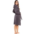 thumbnail image 5 of Notus Hooded Bathrobe for Women Soft Spa Nightgowns 100% Cotton Terry robes for men - Towel Bathrobe Unisex Terry Cloth Bathrobe, Soft Shower Spa Robe Charcoal S, 5 of 6