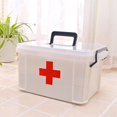 thumbnail image 4 of HLONK First Aid Kit Portable Emergency Box Plastic Medicine Storage Box Travel Medicine Box, 4 of 8